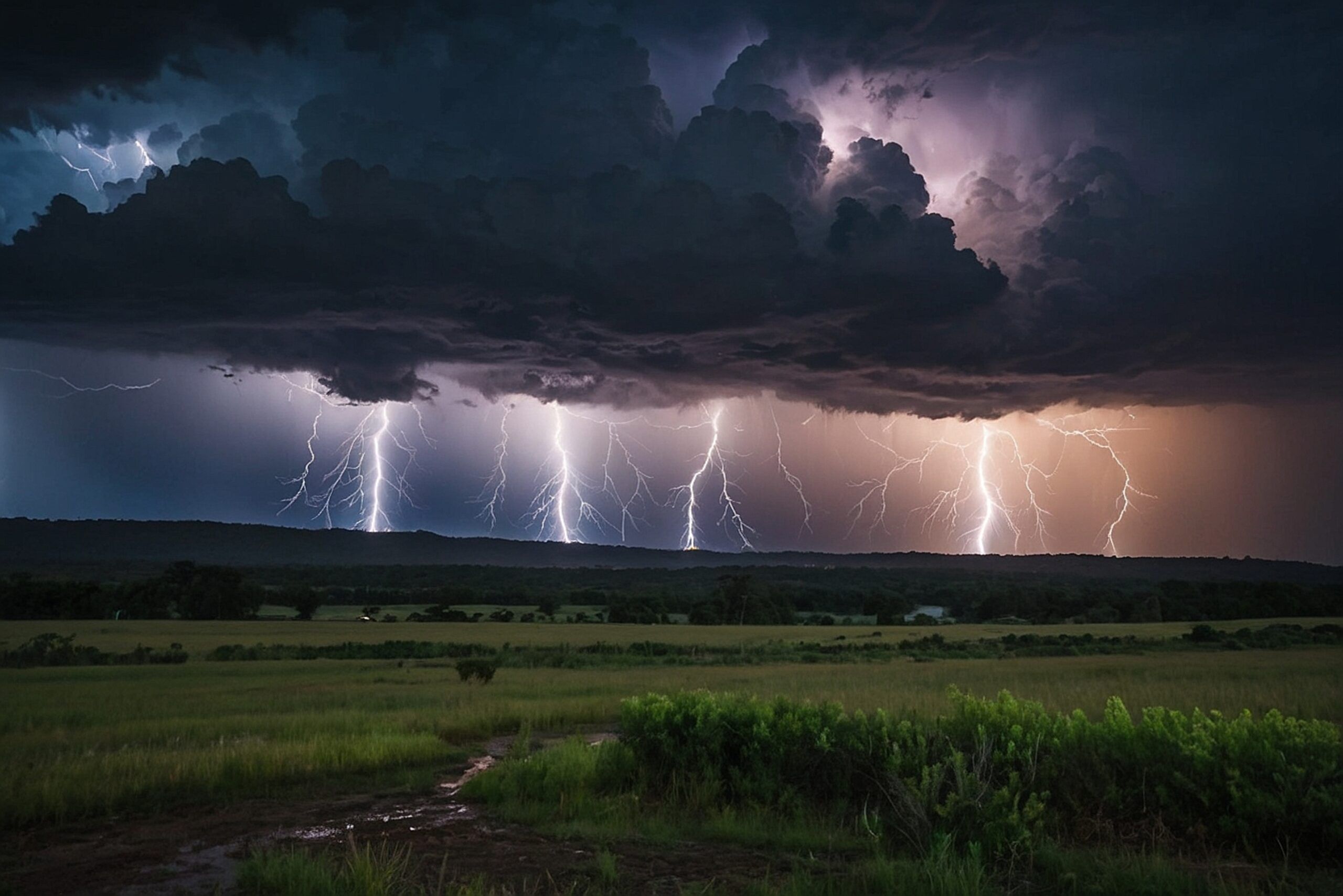 lightning-storm-sky-field-grass-trees